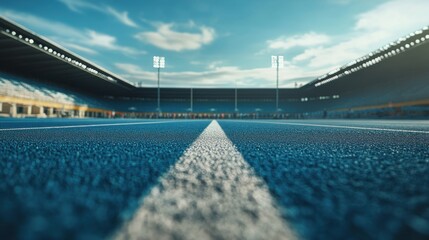 College stadium with athletes practicing the javelin throw. Featuring strength and technique