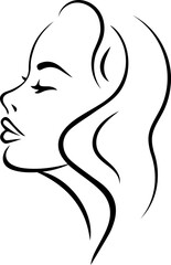 Black and white silhouette of a woman