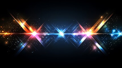 Abstract Geometric Light Design with Vibrant Colors