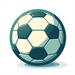 Fototapeta premium Flat soccer ball icon with grid pattern on a white background, vector, soccer ball, sports