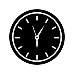 Eating time for iftar and ramadan icon. Food fasting with clock symbol  isolated on white background for graphic and web design.
 