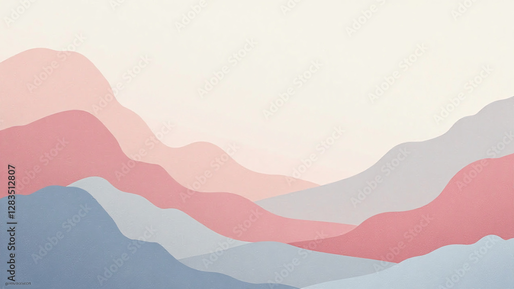 Poster beautiful abstract background elements create serene calming atmosphere modern art