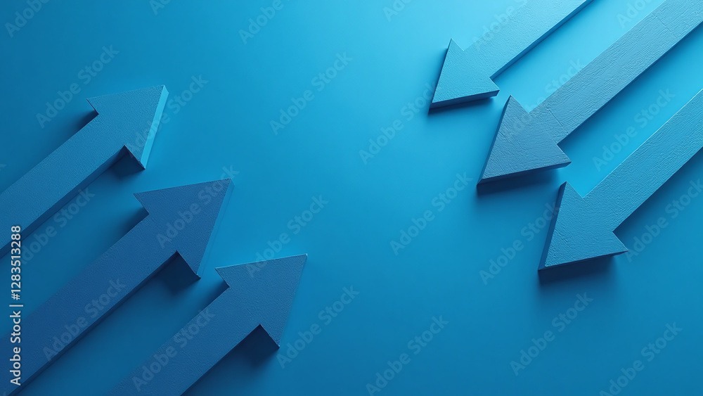 Aufkleber blue background textured arrows create visually appealing composition contrasting