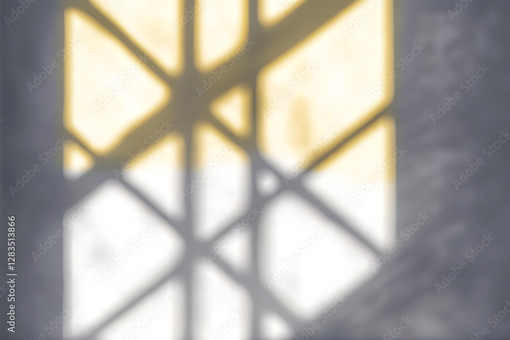 Poster realistic shadows from window isolated on transparent background. light and shadow overlay. window s