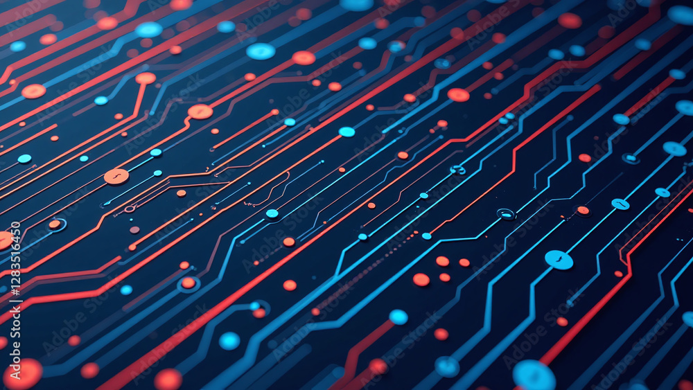 Aufkleber computer generated circuit board patterns wallpaper backgrounds created ai