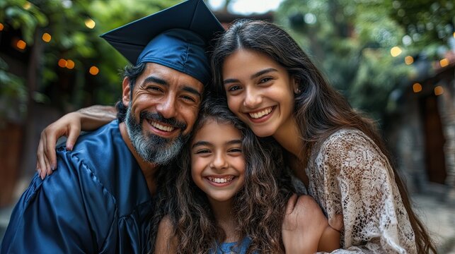 Happy Graduate Photography Featuring Smiling Graduates, Family Members, and Celebration Moments, Ideal for Graduation Announcements, School Campaigns, and Social Media Posts