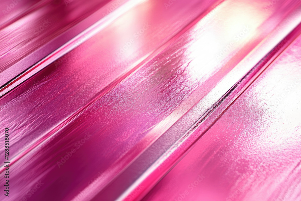 Aufkleber abstract close-up of glossy pink parallel lines, creating a vibrant and textured background.
