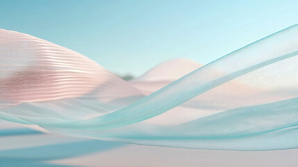 Abstract Serenity: Woven Tranquility in Pastel Hues, a Dreamlike Minimalist Aesthetic