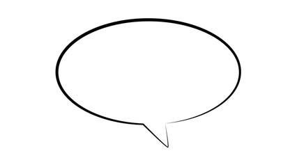 吹き出し単一のシンプルなイラスト ベクトル正方形の白黒の境界線。シンプルな線形スタイルのダイアログ チャット クラウド。編集可能なストローク。いたずら書き