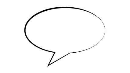 吹き出し単一のシンプルなイラスト ベクトル正方形の白黒の境界線。シンプルな線形スタイルのダイアログ チャット クラウド。編集可能なストローク。いたずら書き