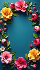 Flourishing floral wreath , floral motifs, illustrations, decorative elements