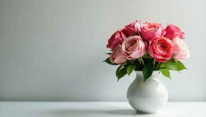 Fototapeta premium Flower bouquet in elegant vase, bouquet, beauty, passion