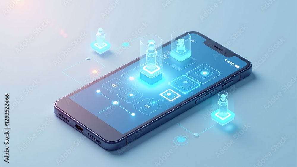 Poster modern smartphones use touchscreen technology user interface convenience ease navigation interaction