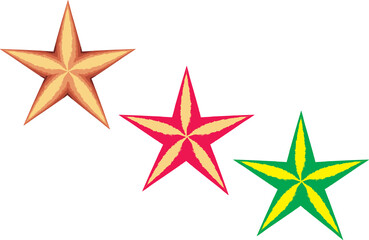 Traditional tattoo of  stars. Tattoo design element with multiple layers. Good for rating and feedback purpose. Poster, banner or sticker and flyer idea.