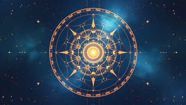 sacred geometric patterns create mystical cosmic backdrop spiritual