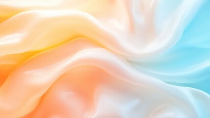 Obraz premium Abstract Pastel Fabric Texture: Smooth Orange and Blue Gradient