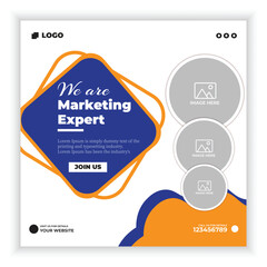 Digital marketing agency and corporate social media post template
