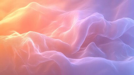 Abstract Pastel Wave Background: Pink, Orange, and Purple Hues