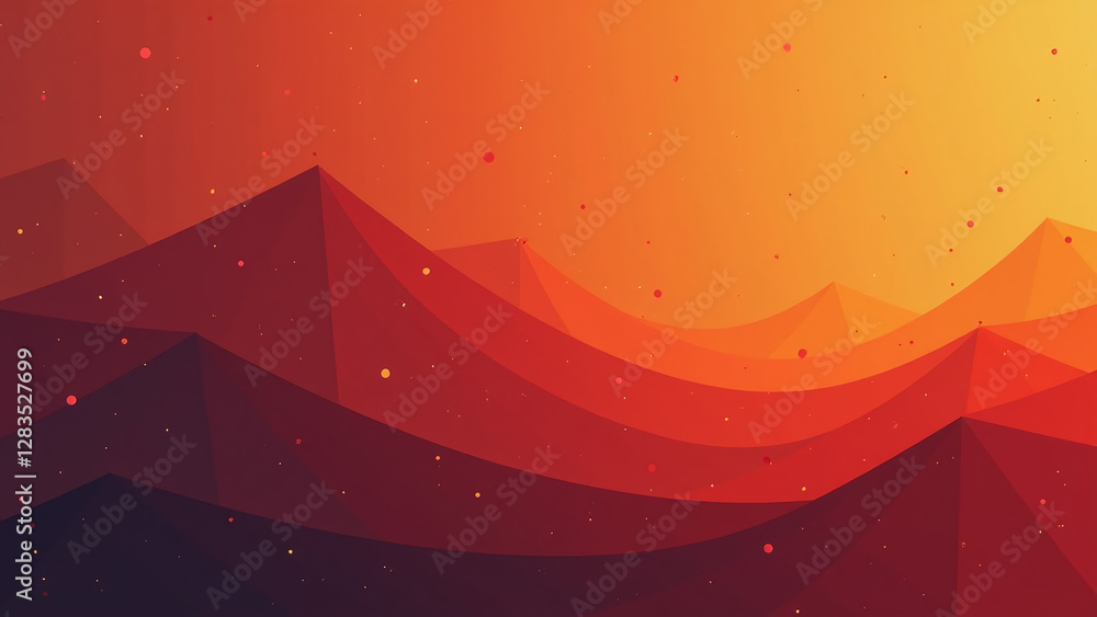 Poster warm orange gradient colors add depth visual interest digital designs