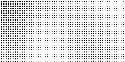 Halftone gradient. Dotted gradient, smooth dots spraying and halftones dot background seamless