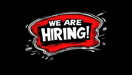 Red 'We Are Hiring!' announcement.