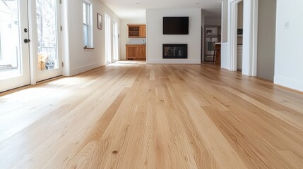 Light Oak Hardwood Floor, Modern Home Interior