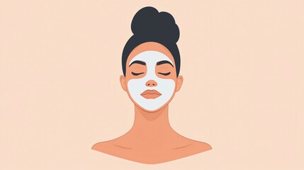 Freepik Young Woman Face Sheet Mask Isolated Illustration