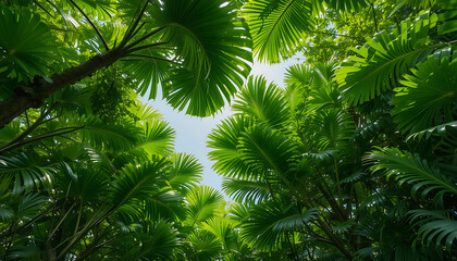 Tropical Foliage Rich In Texture And Color Variations