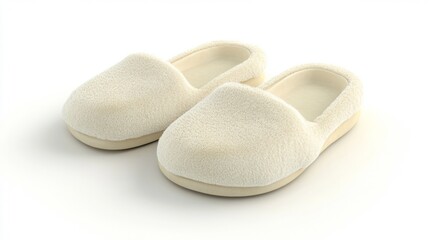 A pair of soft slippers - comfort and warmth for home