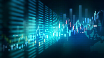 Business Investment finance chart,stock market business and exchange financial growth graph.	
