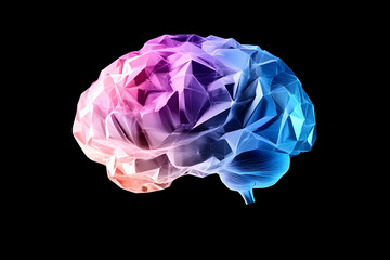 Abstract Brain, Neural Network, Cognitive Processes, Mental Health,  Illuminates  Knowledge  Vibrantly