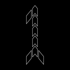 Outline Number 1 Sports Style. Suitable for t-shirts, gamers, sports, construction, and so on.  Arrow style and building.