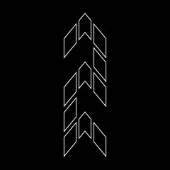 Outline Number 2 Sports Style. Suitable for t-shirts, gamers, sports, construction, and so on.  Arrow style and building.