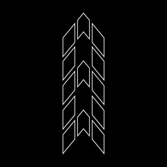 Outline Number 8 Sports Style. Suitable for t-shirts, gamers, sports, construction, and so on.  Arrow style and building.