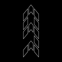 Outline Number 9 Sports Style. Suitable for t-shirts, gamers, sports, construction, and so on. Arrow style and building.