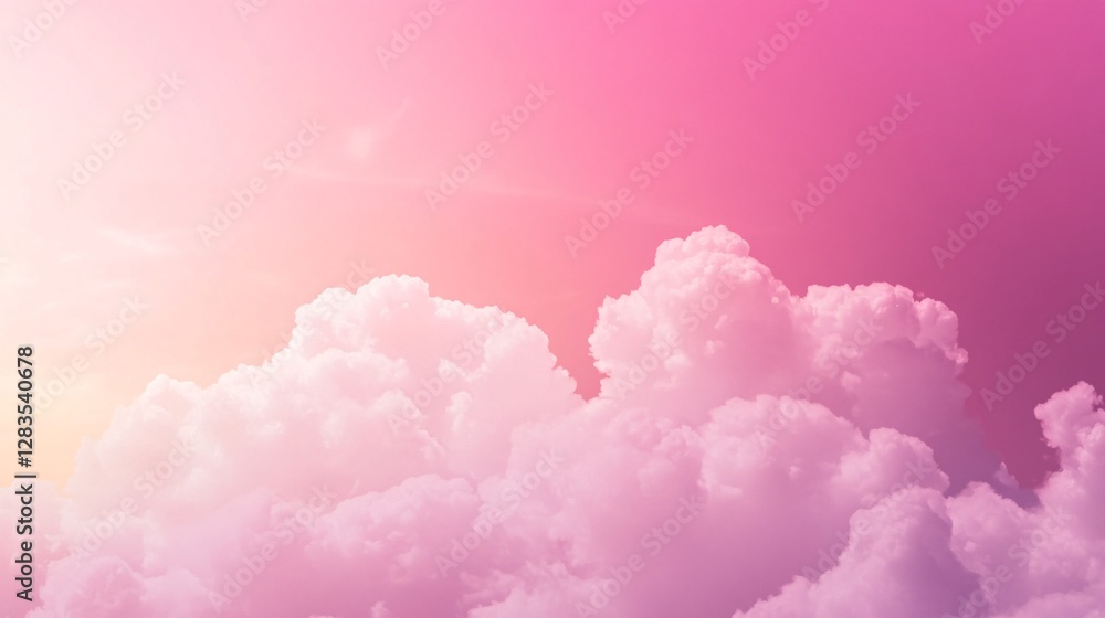 Poster a gradient pink background transitioning from soft pink to deep magenta