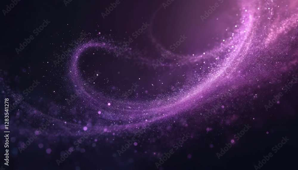 Leinwandbilder dreamlike swirl of violet particles creates a mystical ethereal space. abstract purple background co