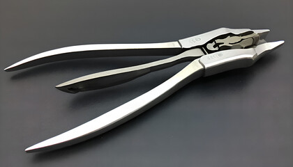 Fototapeta premium International Dentist’s Day,Tooth extraction pliers, pull out a diseased tooth from the patient's jaw
