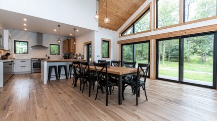 Modern Farmhouse Kitchen & Dining Room Interior