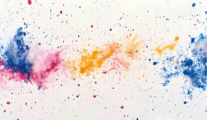 Fototapeta premium Colorful explosion of paint on white background