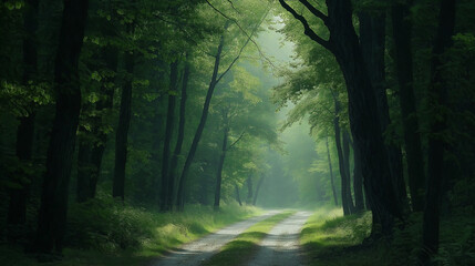 Obraz premium Path among the trees