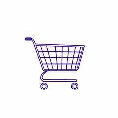 E Commerce Shopping Cart Vector Icon, Online Business and Retail Concept,