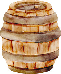 watercolor barrel