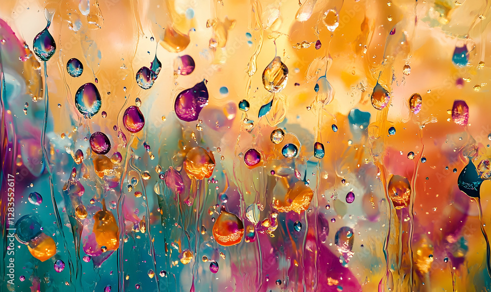 Aufkleber dynamic explosion of colorful paint splashes creates an energetic and vibrant visual effect