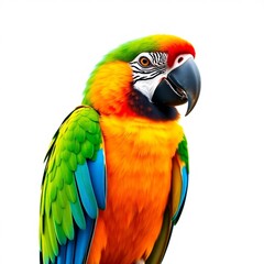 Fototapeta premium High-resolution PNG image of a vibrant macaw, showcasing its colorful plumage against a transparent background. 