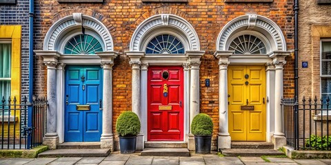 Dublin Doors: Colorful Georgian Architecture & Cityscapes
