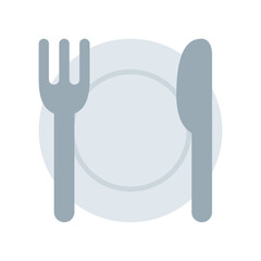 Plate with Fork and Knife