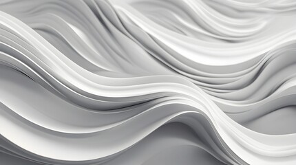 Stylish and Modern Minimalist White Wave Texture Pattern with a Monochrome Design. Abstract Flowing Wave Forms Background