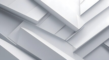 Obraz premium A sleek and modern abstract white background with layered geometric patterns