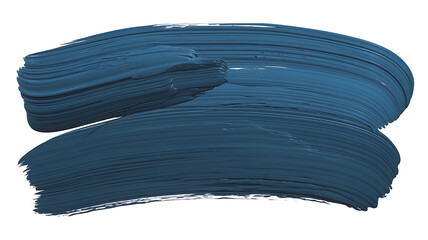 brush stroke of thick blue paint,